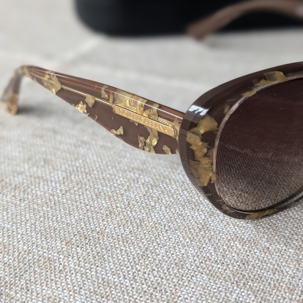 Dolce & Gabbana DG 4198 Gold Leaf Sunglasses - Picture 3 of 5
